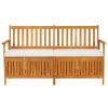 Storage Bench with Cushion 58.3" Solid Wood Acacia
