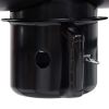 Barrel Grill with Wheels and Shelves Black Steel 45.3"x33.5"x37.4"