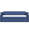 Upholstered Daybed with Trundle;  Wood Slat Support; Upholstered Frame Sofa Bed ;  Twin