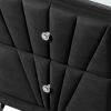 Contemporary Velvet Upholstered Glass Top Nightstand End table with Two Drawers Gray Solid Wood