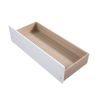 Twin Bed with 2 Storage drawers; White