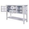 45'' Modern Console Table Sofa Table for Living Room with 2 Drawers; 2 Cabinets and 1 Shelf
