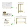 Round Coffee Table 3-piece set for living room