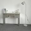 Mirrored Desk Console Table,Unique Modern Decorative Design Mirrored Desk Home Console Table Bedroom Vanity Make-up Table with 5 Drawer,Silver