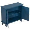 Free Standing Wood Sideboard Storage Cabinet with Doors and Adjustable Shelf, Entryway Kitchen Dining Room, Modern Vintage Design and Easy Assembly
