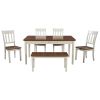 Stylish Wooden Furniture Kitchen Table Set 6-Piece with Ergonomically Designed Chairs